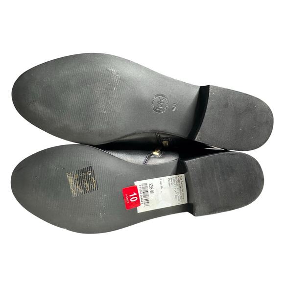 Women’s MICHAEL Michael Kors Black Zip Up Boots Sz 10 BROMLEY Flat Boot NWT - Picture 6 of 7